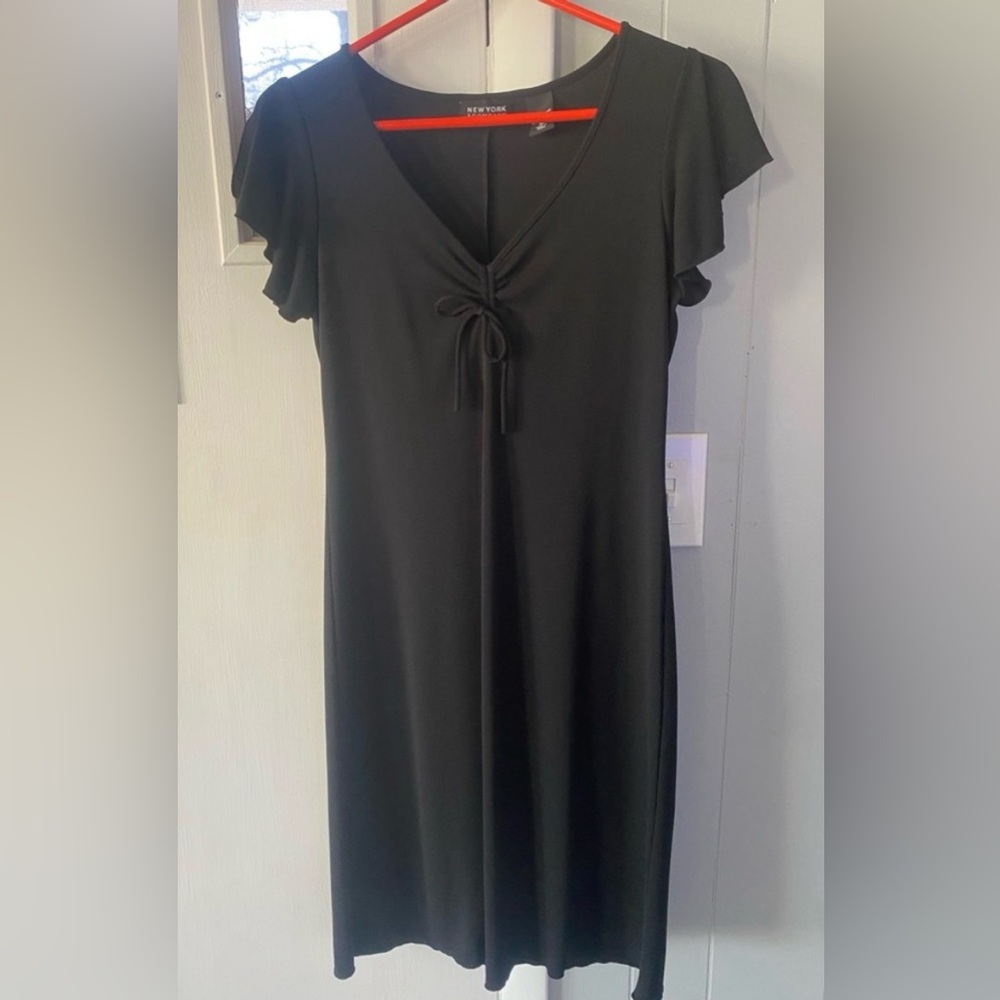New York & Company Black Midi Dress-M
